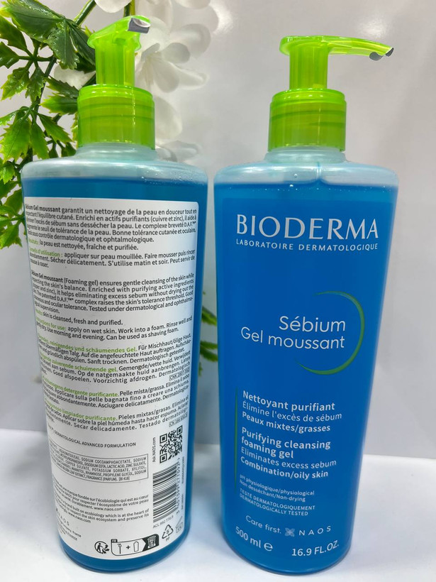 ژل شستشوی پوست چرب بایودرما Sebium Gel Moussant