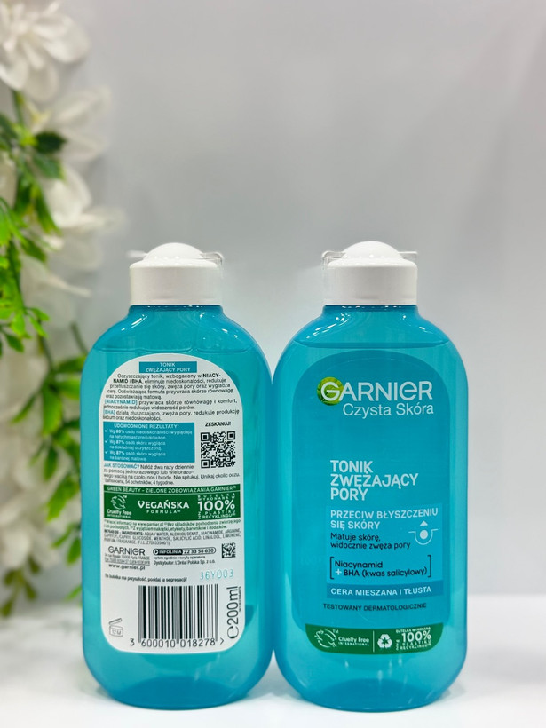 تونر کنترل چربی و ضد آکنه Garnier Clean Skin