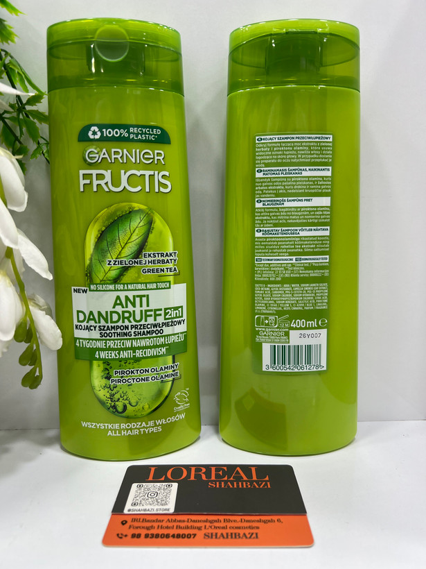 شامپو ضد شوره آرامبخش گارنیر فروکتیس Green Tea
