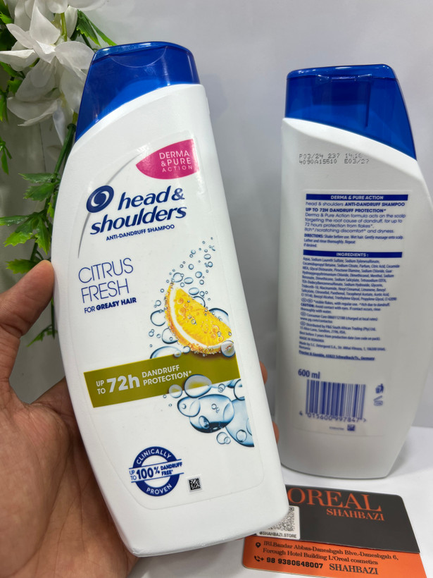 شامپو ضد شوره هد اند شولدرز مدل Citrus Fresh با حجم ۶۰۰ میلیلیتر