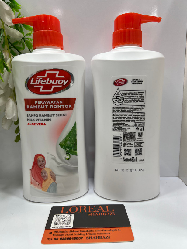 شامپو ضد ریزش لایف بوی Lifebuoy مدل Milk Vitamin & Aloe Vera حجم 680 میل
