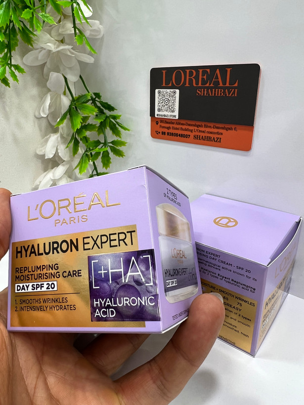 کرم روز آبرسان و ضدچروک SPF20 هیالورون اکسپرت لورآل پاریس