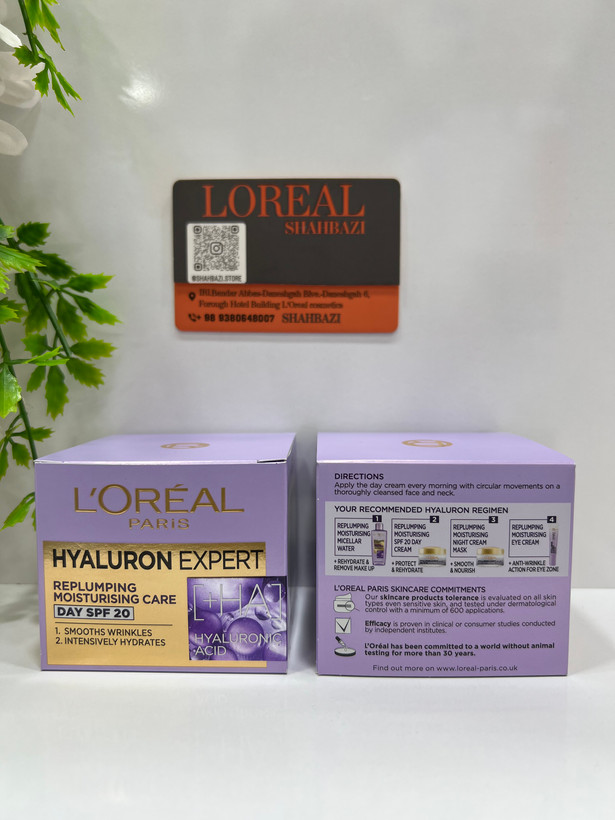 کرم روز آبرسان و ضدچروک SPF20 هیالورون اکسپرت لورآل پاریس