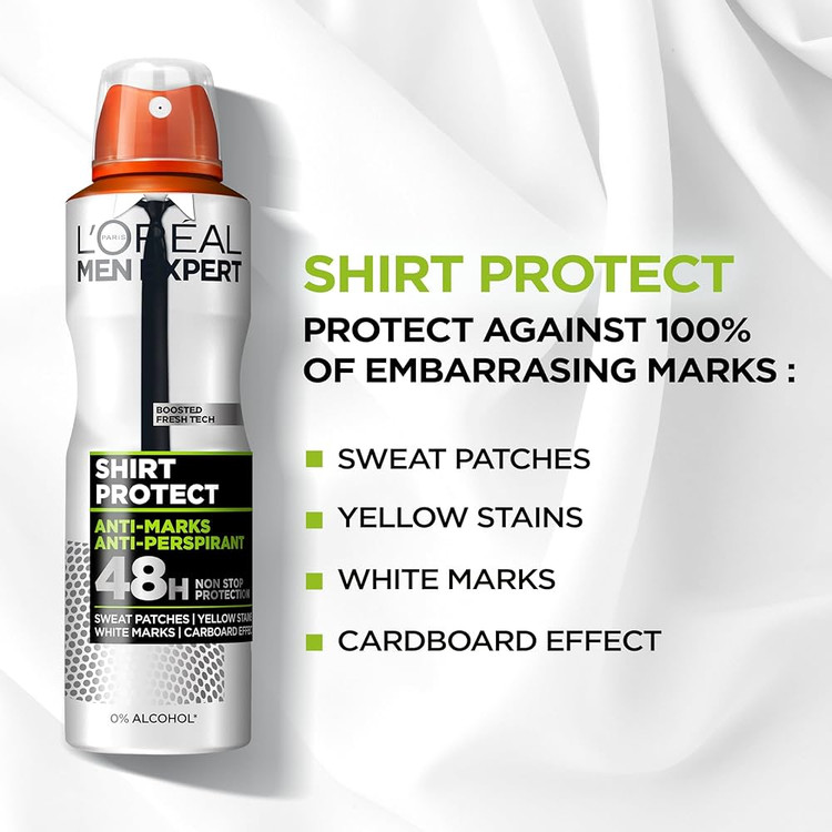 اسپری ضدتعریق مردانه لورآل مدل Shirt Protect
