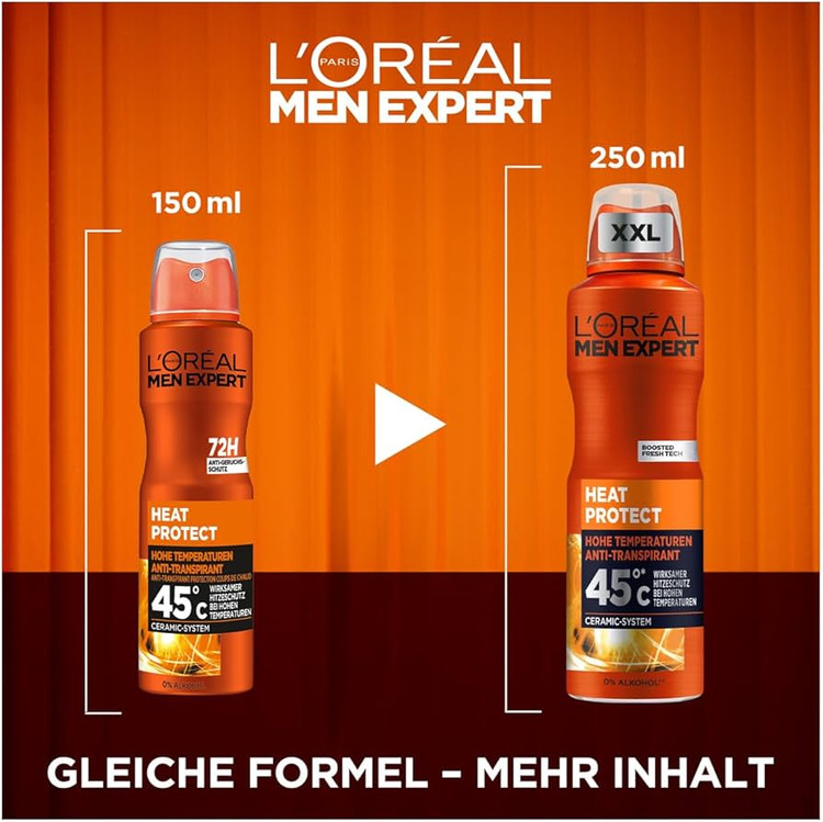اسپری ضدتعریق مردانه لورآل نارنجی مدل THERMIC RESIST