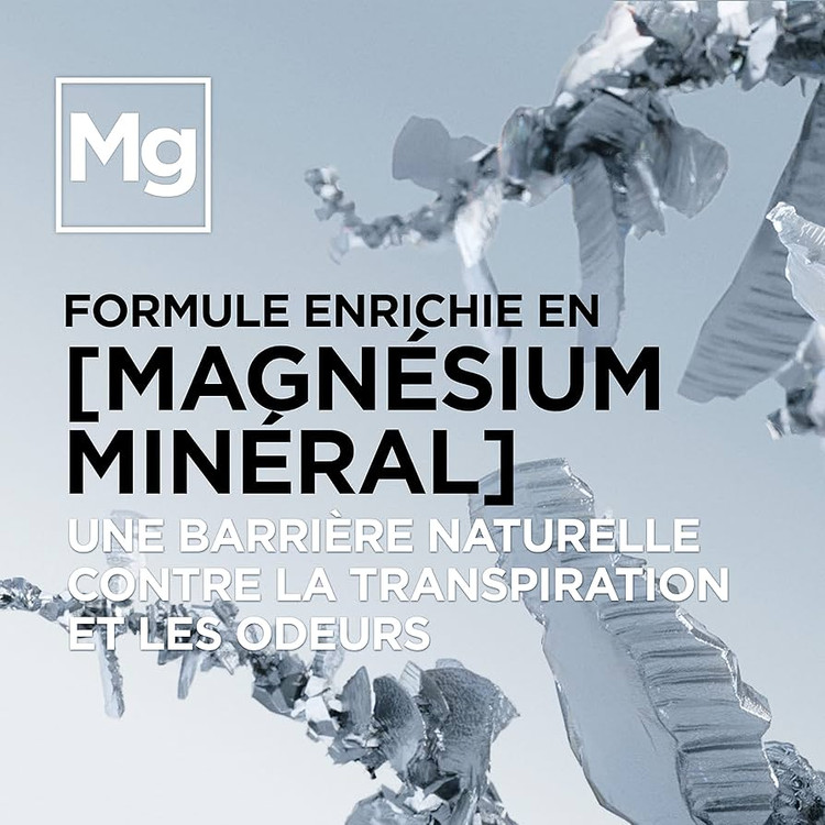 اسپری بدن مردانه لورآل خاکستری بدون الکل Magnesium Defence