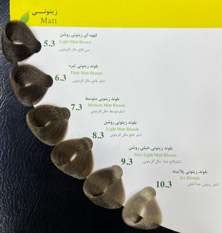 رنگ مو بدون آمونیاک نیو پرستیج سری ۵ تا ۱۰ زیتونی