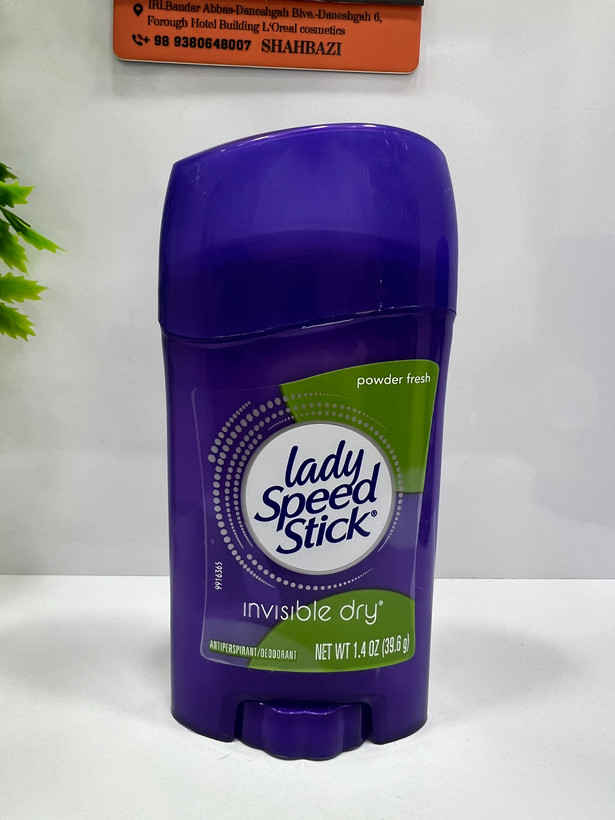 مام صابونی ضدتعریق زنانه لیدی اسپید استیک مدل پودر فرش (Powder Fresh) اینویزیبل درای حجم 39.6 گرم