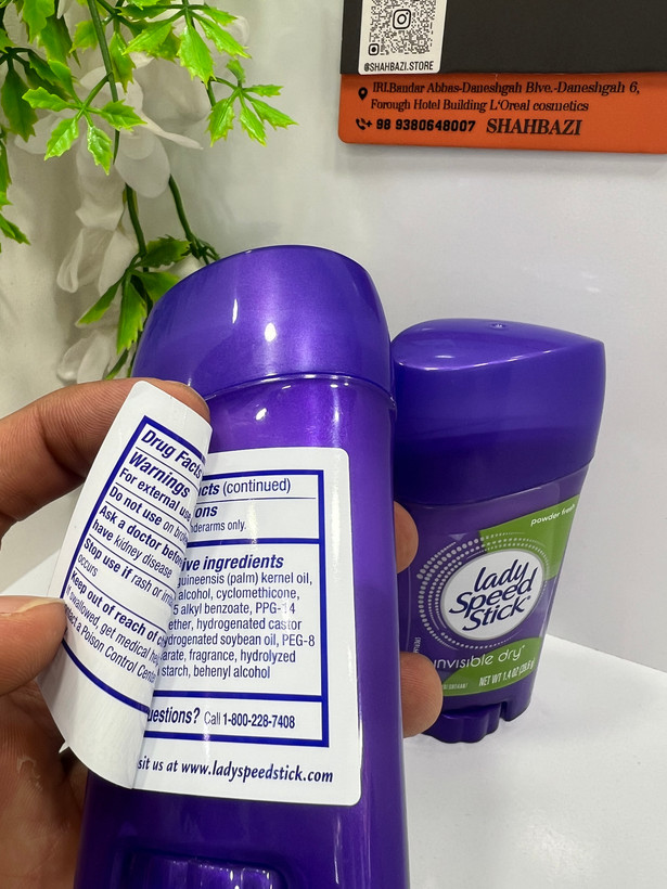 مام صابونی ضدتعریق زنانه لیدی اسپید استیک مدل پودر فرش (Powder Fresh) اینویزیبل درای حجم 39.6 گرم
