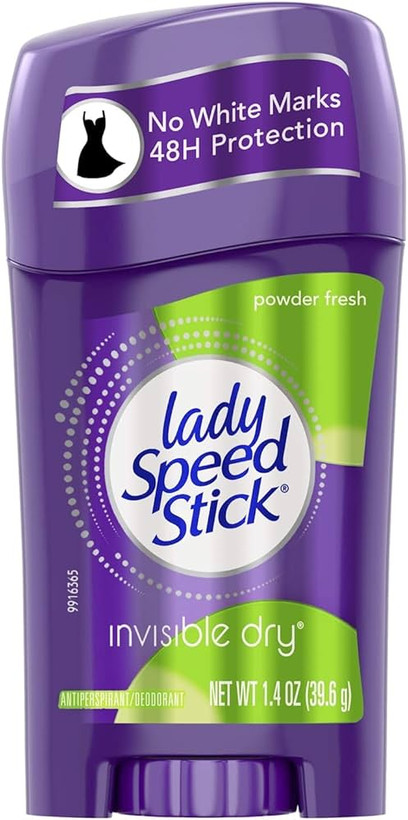 مام صابونی ضدتعریق زنانه لیدی اسپید استیک مدل پودر فرش (Powder Fresh) اینویزیبل درای حجم 39.6 گرم