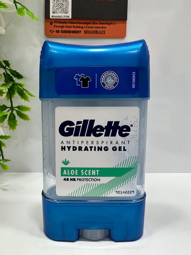 ژل مام ضد تعریق و خوشبوکننده مردانه ژیلت مدل Aloe Scent Hydrating Gel با ماندگاری 48 ساعته حجم 70 میلیلیتر