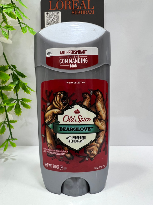 مام ضد تعریق مردانه اولد اسپایس مدل بیرگلاو (Bearglove) سری وایلد کالکشن حجم ۸۵ میلیلیتر