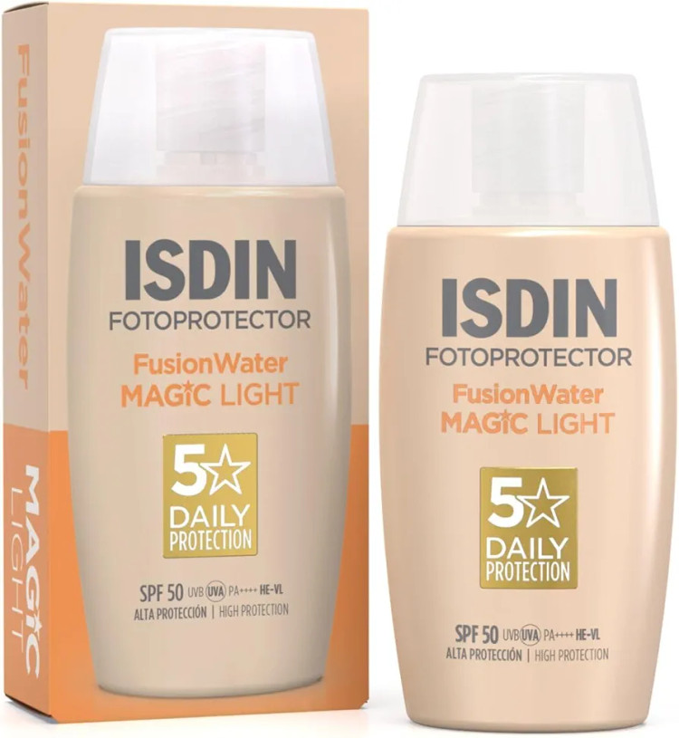 ضد آفتاب رنگی ایزدین فیوژن واتر مجیک لایت SPF50 حجم 50 میل