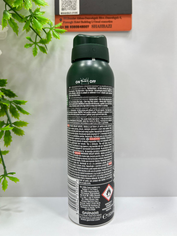 اسپری ضد تعریق مردانه گارنیر من مدل Magnesium Ultra Dry 72H حجم 150 میلی لیتر