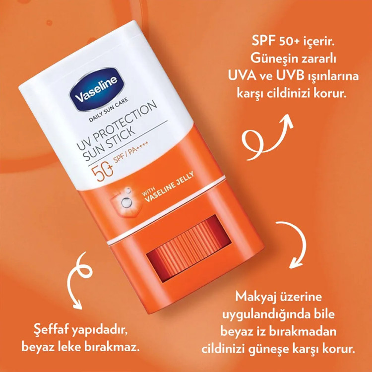 ضد آفتاب استیکی وازلین SPF50+ حجم 15 میل | محافظت کامل پوست در برابر آفتاب