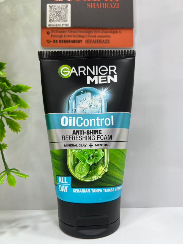فوم شستشوی صورت گارنیر مردانه Oil Control Anti-Shine Refreshing Foam
