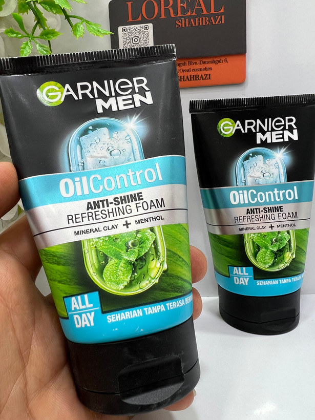 فوم شستشوی صورت گارنیر مردانه Oil Control Anti-Shine Refreshing Foam