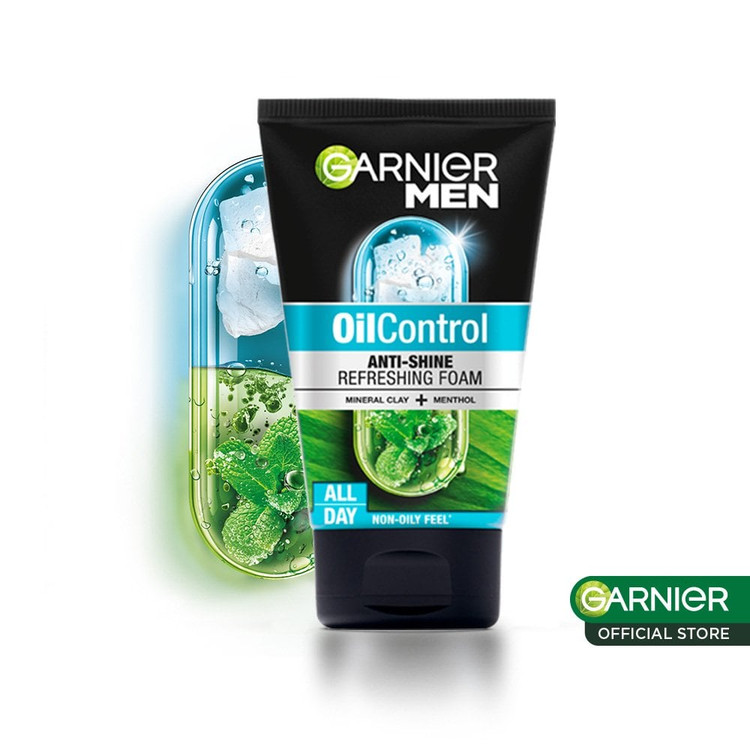 فوم شستشوی صورت گارنیر مردانه Oil Control Anti-Shine Refreshing Foam