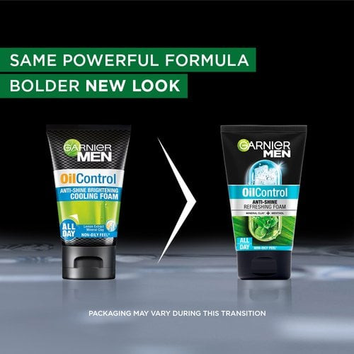 فوم شستشوی صورت گارنیر مردانه Oil Control Anti-Shine Refreshing Foam