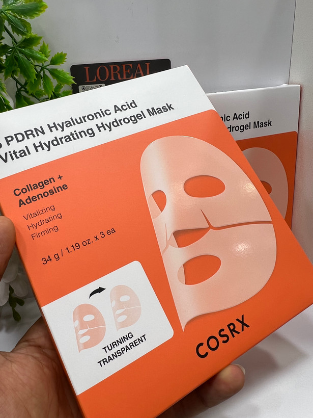 ماسک هیدروژلی آبرسان و جوانساز کوزارکس PDRN و هیالورونیک اسید حاوی کلاژن (3 عددی)