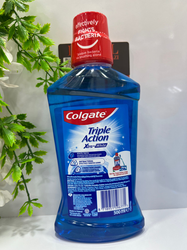 خرید دهان شویه سفید کننده کلگیت Plax Triple Action Xtra White بدون الکل | ضدباکتری و خوشبوکننده دهان