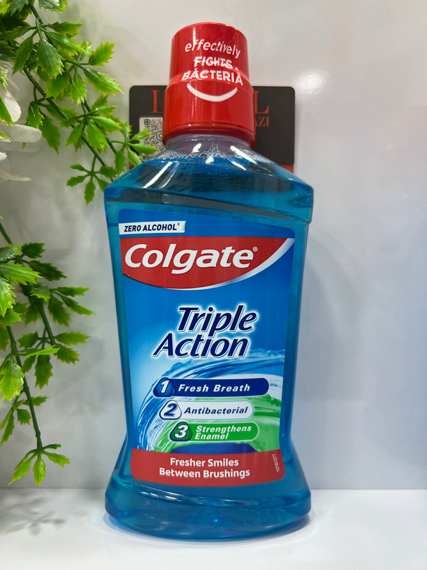 دهان شویه کلگیت تریپل اکشن بدون الکل 500 میل | Colgate Triple Action Alcohol Free