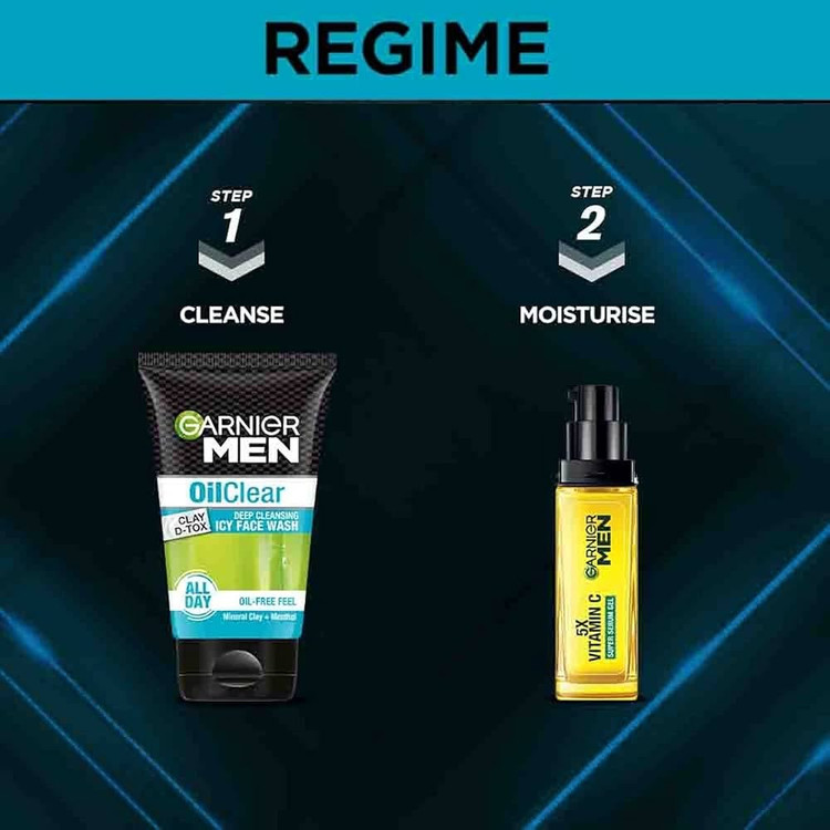 فوم شستشوی صورت گارنیر من مدل Bright + Oil Control Super Duo Foam حجم 100 میلیلیتر