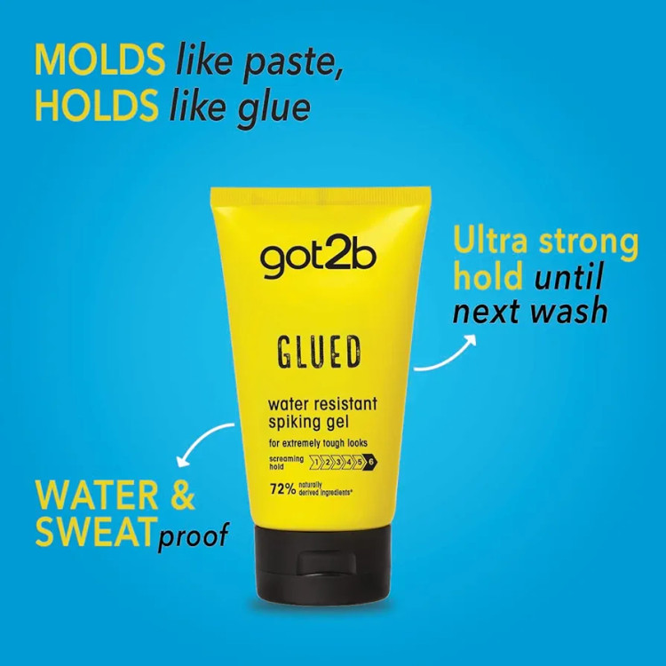 ژل حالت دهنده مو گات تو بی مدل Glued Water Resistant Spiking Gel | فیکس فوقالعاده قوی و ضد آب