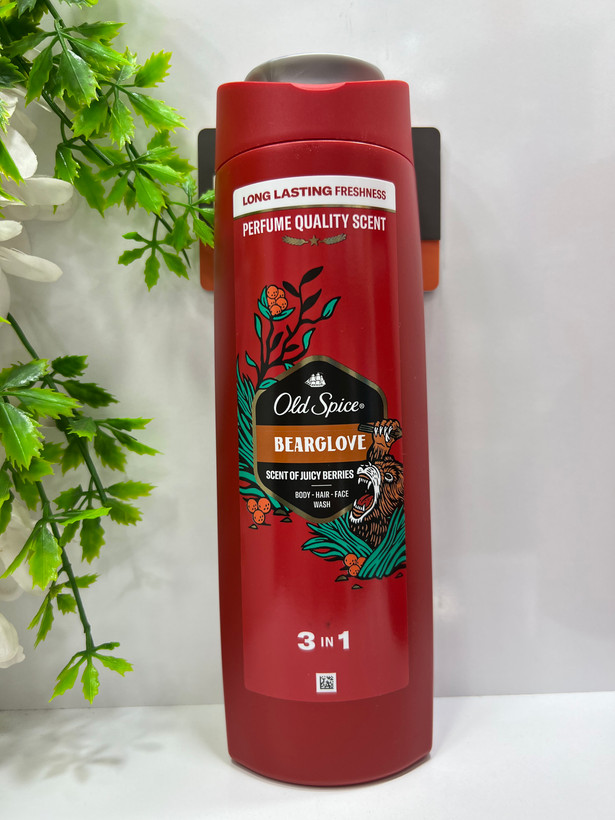 شامپو بدن مردانه اولد اسپایس Bearglove 3 در 1 (مو، صورت و بدن) حجم 400 میل