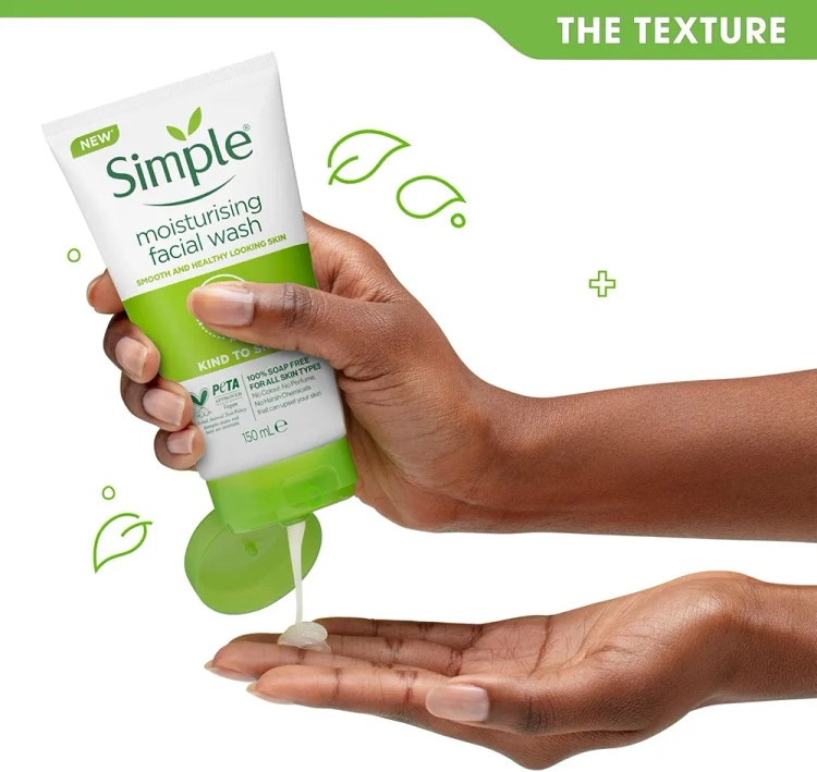 ژل شستشوی صورت سیمپل مدل Moisturising Facial Wash حجم 150 میلی لیتر