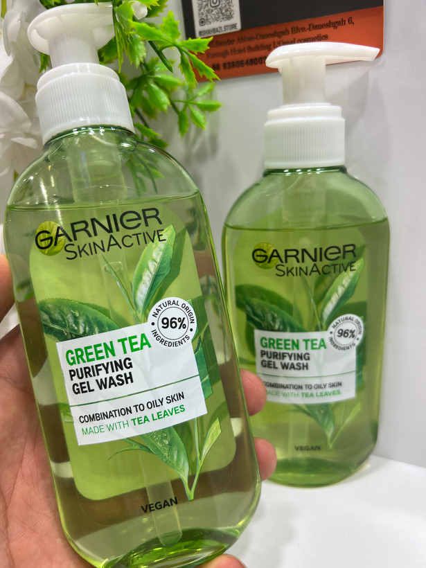 ژل شستشوی صورت گارنیر Green Tea پاک کننده پوست مختلط تا چرب 200 میلی لیتر