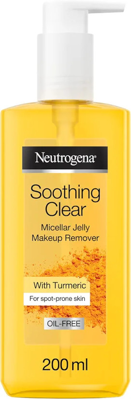 ژل میسلار پاک کننده آرایش نوتروژینا Clear & Soothe حاوی زردچوبه مناسب پوست مستعد جوش 200 میل
