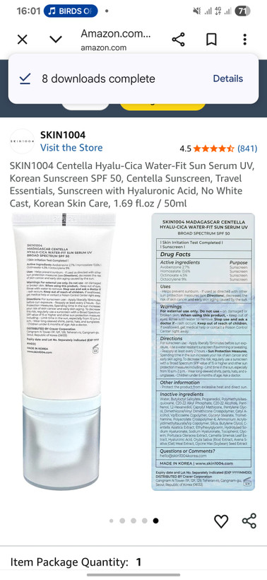 ضد آفتاب سرمی هیالو سیکا سنتلا ماداگاسکار اسکین 1004 SPF50+ PA++++ حجم 50 میلی لیتر