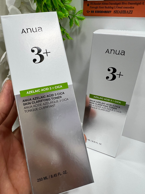 تونر آزلائیک اسید ۳ درصد آنوا | تونر ضد لک، جای جوش و قرمزی پوست Anua 250ml