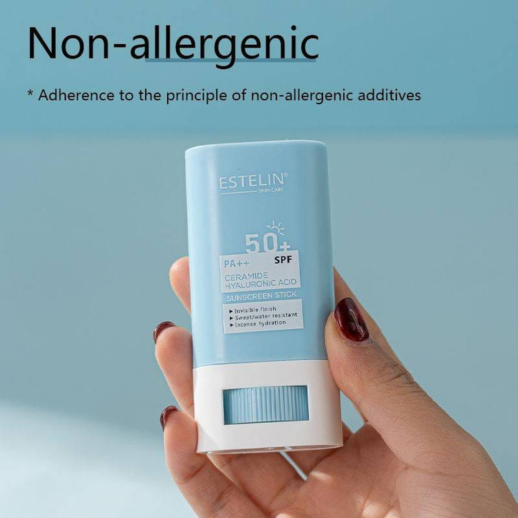 ضد آفتاب استیکی استلین SPF50+ حاوی سرامید و هیالورونیک اسید | ESTELIN