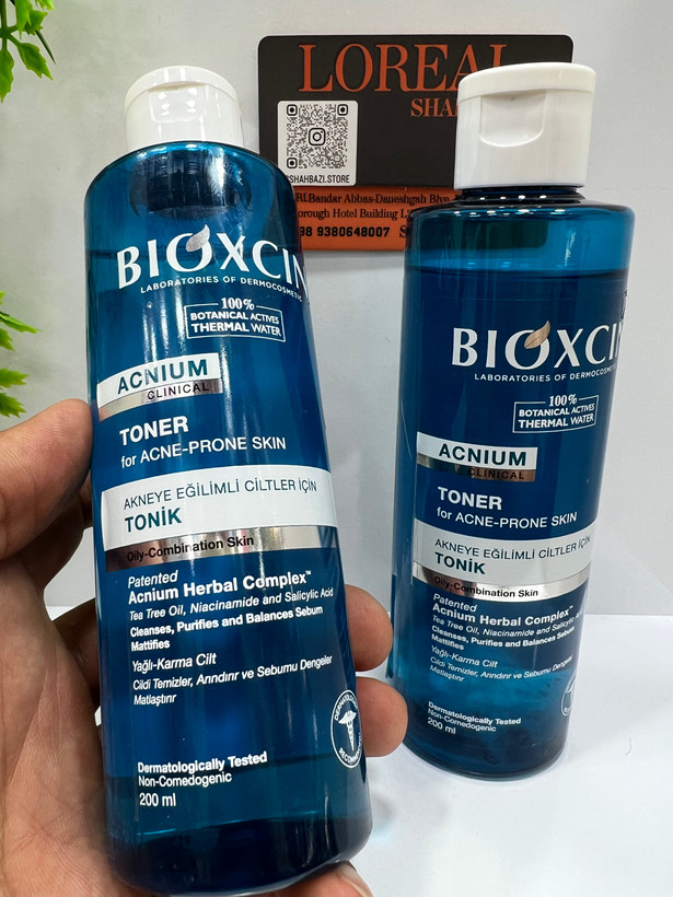 تونر ضد جوش و کنترل چربی بایوکسین Acnium Clinical مناسب پوست چرب و مختلط ۲۰۰ میلیلیتر