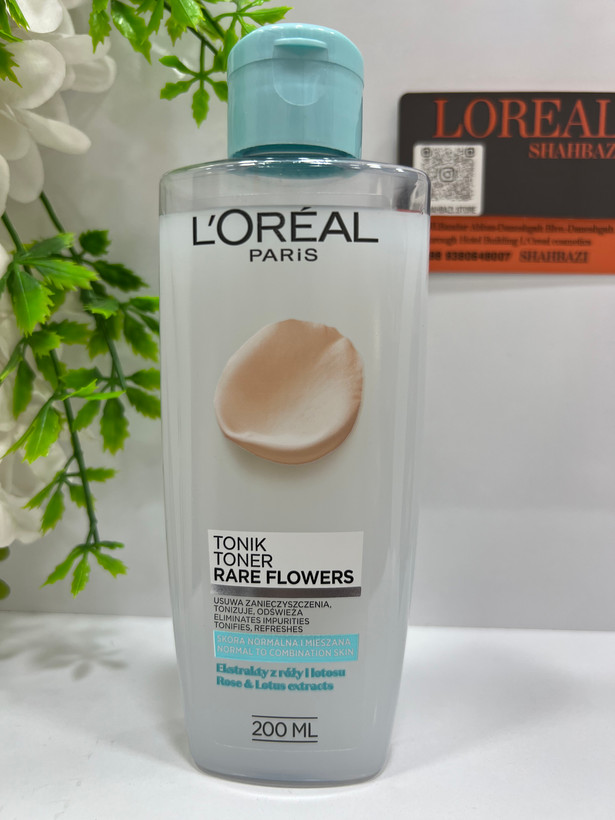 تونر پاک کننده صورت لورآل پاریس Rare Flowers پوست نرمال تا مختلط ۲۰۰ میل