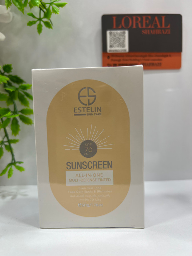 کرم ضد آفتاب رنگی استلین SPF70 PA++++ مدل مولتی دیفنس حجم 50 میلیلیتر