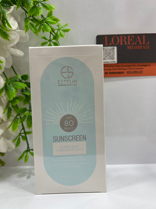 کرم ضد آفتاب آبرسان و ضد پیری استلین SPF80 PA+++ | محافظت حداکثری، آبرسانی عمیق و کمک به پیشگیری از پیری پوست