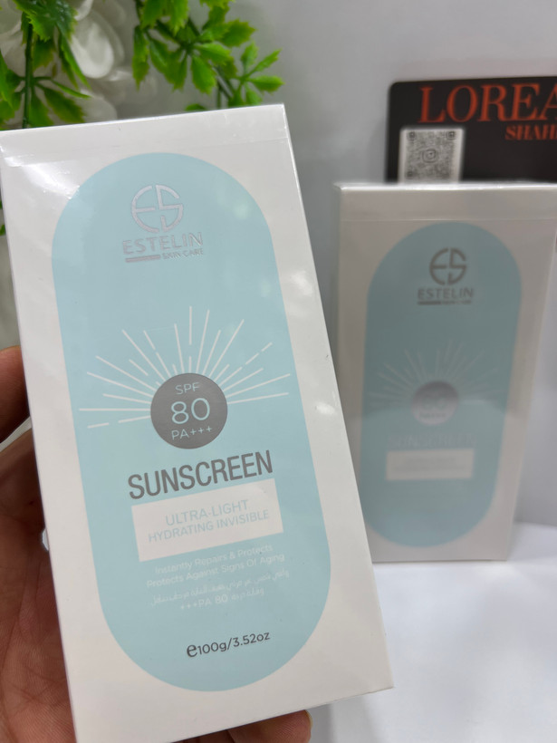کرم ضد آفتاب آبرسان و ضد پیری استلین SPF80 PA+++ | محافظت حداکثری، آبرسانی عمیق و کمک به پیشگیری از پیری پوست