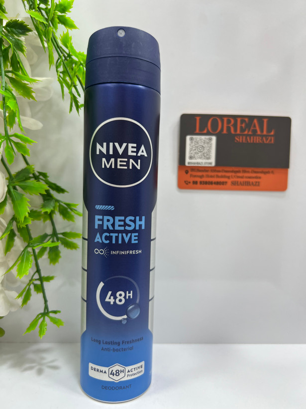 اسپری بزرگ ضدتعریق مردانه نیوآ فرش اکتیو Men Fresh Active Infinifresh 48H