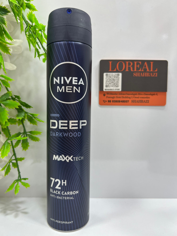 اسپری بزرگ ضد تعریق مردانه نیوآ مدل دیپ Deep Darkwood Maxx Tech