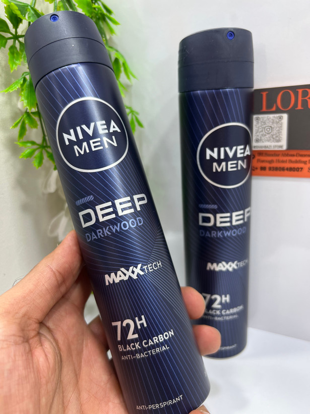 اسپری بزرگ ضد تعریق مردانه نیوآ مدل دیپ Deep Darkwood Maxx Tech
