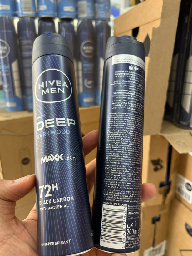 اسپری بزرگ ضد تعریق مردانه نیوآ مدل دیپ Deep Darkwood Maxx Tech