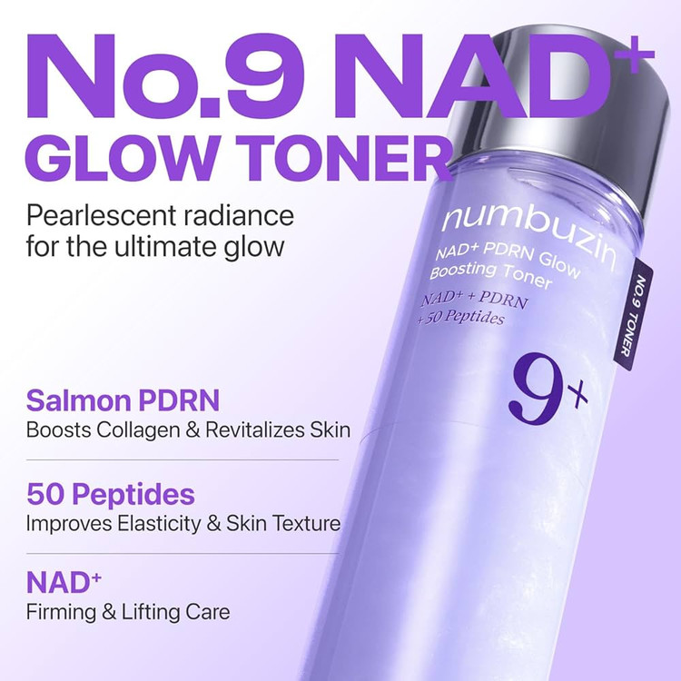 تونر جوانساز و آبرسان نامبوزین شماره 9 +NAD PDRN Glow Boosting Toner