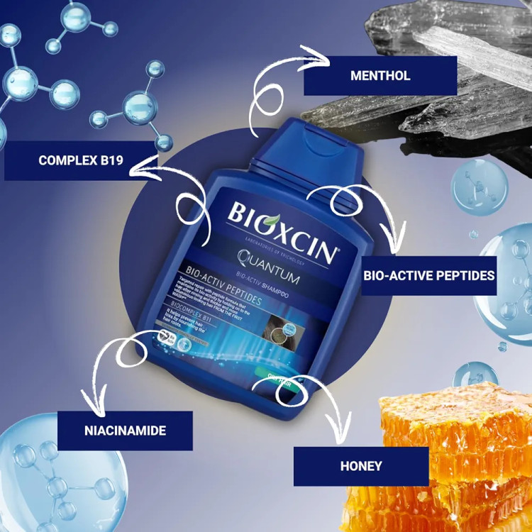 شامپو ضد ریزش بیوکسین کوانتوم مخصوص موهای چرب | Bioxcin Quantum