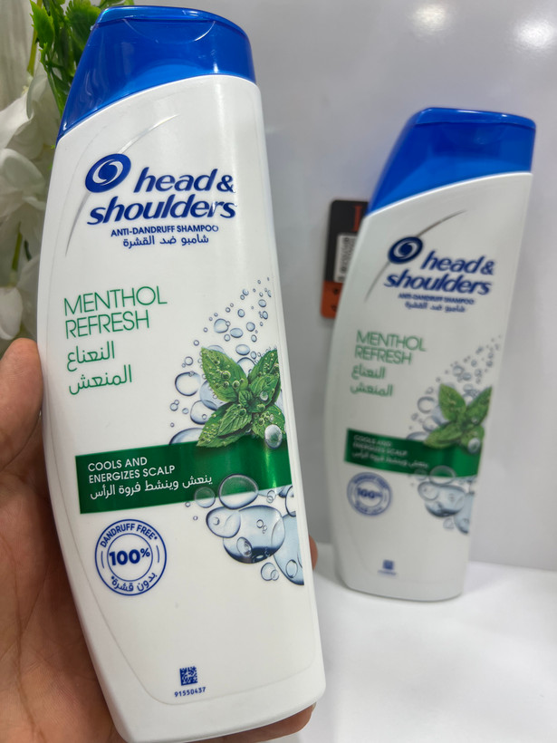 شامپو ضد شوره هد اند شولدرز مدل Menthol Refresh خنککننده پوست سر | 400 میلیلیتر