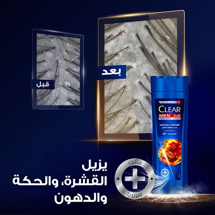 شامپو ضد شوره مردانه کلیر مدل Hair Fall Defense ضد ریزش 400 میلیلیتر