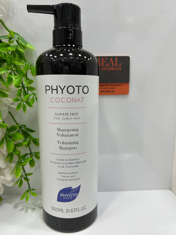 شامپو فیتو PHYOTO بدون سولفات موهای فر حجمدهنده ۹۰۰ میل